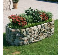 SKM Arriate de gaviones de Hierro galvanizado 200x100x50 cm,Casa y jardín,Jardín,Jardinería,Maceteros y jardineras,Plateado,15.95 kg,152040