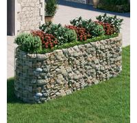 SKM Arriate de gaviones de Hierro galvanizado 300x100x100 cm,Casa y jardín,Jardín,Jardinería,Maceteros y jardineras,Plateado,41.9 kg,152046