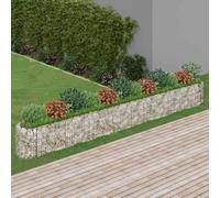 SKM Arriate de gaviones de Hierro galvanizado 470x50x50 cm,Casa y jardín,Jardín,Jardinería,Maceteros y jardineras,Plateado,28.65 kg,152029