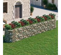 SKM Arriate de gaviones de Hierro galvanizado 600x100x100 cm,Casa y jardín,Jardín,Jardinería,Maceteros y jardineras,Plateado,73.3 kg,152049