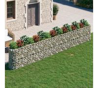 SKM Arriate de gaviones de Hierro galvanizado 610x50x100 cm,Casa y jardín,Jardín,Jardinería,Maceteros y jardineras,Plateado,71.15 kg,152039