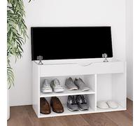 SKM Banco Zapatero con cojín Madera ingeniería 80x30x47 cm,Productos del hogar,Organización y Almacenamiento,Almacenamiento de Ropa y armarios,Zapateros y organizadores de Calzado,16.3 kg,326759