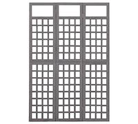 SKM Biombo/Enrejado de 3 Paneles Madera de Abeto Gris 121x180 cm,Mobiliario,Divisores de ambientes,Gris,6.16 kg,316486