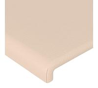 SKM Cabeceros 4 Unidades Cuero sintético Capuchino 100x5x78/88 cm,Mobiliario,Camas y Accesorios,Cabeceros y pies de Cama,Marrón,22.5 kg,3116165