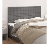 SKM Cabeceros 4 Unidades de Cuero sintético Gris 90x5x78/88cm,Mobiliario,Camas y Accesorios,Cabeceros y pies de Cama,Gris,21.1 kg,3116438