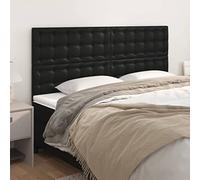 SKM Cabeceros 4 Unidades de Cuero sintético Negro 90x5x78/88 cm,Mobiliario,Camas y Accesorios,Cabeceros y pies de Cama,Negro,21.1 kg,3116434