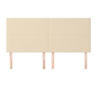 SKM Cabeceros 4 Unidades de Tela Color Crema 80x5x78/88 cm,Mobiliario,Camas y Accesorios,Cabeceros y pies de Cama,Crema,19.2 kg,3116063