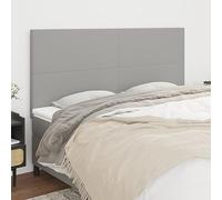 SKM Cabeceros 4 Unidades de Tela Gris Claro 90x5x78/88 cm,Mobiliario,Camas y Accesorios,Cabeceros y pies de Cama,Gris,20.6 kg,3116066