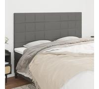 SKM Cabeceros 4 Unidades de Tela Gris Oscuro 100x5x78/88 cm,Mobiliario,Camas y Accesorios,Cabeceros y pies de Cama,Gris,22.4 kg,3116355