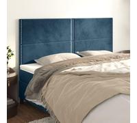 SKM Cabeceros 4 Unidades de tercio Azul Oscuro 90x5x78/88 cm,Mobiliario,Camas y Accesorios,Cabeceros y pies de Cama,Azul,20.6 kg,3116256