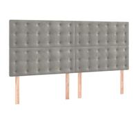 SKM Cabeceros 4 Unidades de tercio Gris Claro 80x5x78/88 cm,Mobiliario,Camas y Accesorios,Cabeceros y pies de Cama,Gris,18.8 kg,3116820