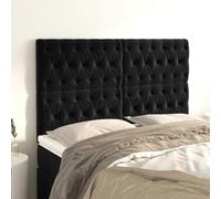 SKM Cabeceros 4 Unidades de tercio Negro 80x7x78/88 cm,Mobiliario,Camas y Accesorios,Cabeceros y pies de Cama,Negro,19.2 kg,3116724