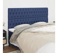 SKM Cabeceros 4 Unidades Tela Azul 100x7x78/88 cm,Mobiliario,Camas y Accesorios,Cabeceros y pies de Cama,Azul,23.7 kg,3116696