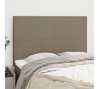 SKM Cabeceros 4 Unidades Tela Gris Taupe 72x5x78/88 cm,Mobiliario,Camas y Accesorios,Cabeceros y pies de Cama,Gris Topo,17.8 kg,3116054