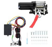 SKM Cabrestante eléctrico Placa Montaje guía de Rodillo 12V 1360KG,Economía e Industria,Manipulación de Materiales,Izado y Subida,Cabrestantes,8.65 kg,210230