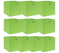SKM Cajas de almacenaje 10 uds Tela Verde 32x32x32 cm,Casa y jardín,Productos del hogar,Organización y Almacenamiento,Cestas para almacenaje,Verde,5.65 kg,288371