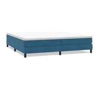 SKM Cama Box Spring sin colchón tercio Azul Oscuro 200x220 cm,Mobiliario,Camas y Accesorios,Camas y somieres,Azul,29.9 kg,3315895