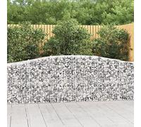 SKM Cestas de gaviones 9 uds Forma de Arco Hierro 400x50x80/100 cm,Casa y jardín,Jardín,Jardinería,Maceteros y jardineras,Plateado,384.75 kg,3145950