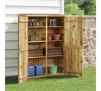 SKM Cobertizo de Herramientas Madera Pino impregnada 123x45x171 cm,Casa y jardín,Jardín,Artículos de Exterior,Estructuras de Exteriores,Cobertizos,Marrón,98.77 kg,318196