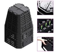 SKM Compostador de jardín Negro 93,3x93,3x146 cm 1000 L,Casa y jardín,Jardín,Jardinería,Compostaje,Compostadores,Negro,15.25 kg,146278