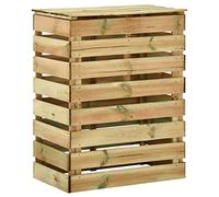 SKM Compostador de láminas Madera de Pino impregnada 80x50x100 cm,Casa y jardín,Jardín,Jardinería,Compostaje,Compostadores,Marrón,15 kg,316062
