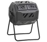 SKM Contenedor de compostaje de jardín Negro 73x64x95 cm 160 L,Casa y jardín,Jardín,Jardinería,Compostaje,Compostadores,Negro,12.04 kg,152232