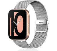 SKM Correa de reloj para Oppo Watch 2 de 42 mm, 46 mm, 41 mm, 46 mm, correa de repuesto para reloj inteligente Oppo (color: plata, tamaño: para reloj oppo de 41 mm)