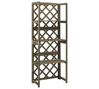 SKM Enrejado con estantes Madera Maciza de Abeto Gris 55x30x140 cm,Casa y jardín,Jardín,Artículos de Exterior,Estructuras de Exteriores,Pérgolas, Arcos y enrejados de jardín,Gris,5.6 kg,316410