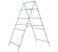 SKM Enrejados de jardín Plantas trepadoras Forma A 2 Unidades Acero,Casa y jardín,Jardín,Jardinería,Soportes para macetas,Verde,6.02 kg,3281497