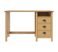 SKM Escritorio Hill con 3 cajones Madera de Pino 120x50x74 cm,Mobiliario,Mobiliario de Oficina,Escritorios,Marrón,18.89 kg,288995