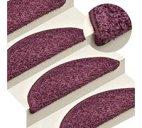 SKM Felpudos para escaleras 15 Unidades 65x21x4 cm Morado Oscuro Semicircular Grande,Casa y jardín,Productos del hogar,Alfombrillas para escalones,Púrpura,7.07 kg,322385