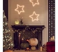 SKM Figuras Estrellas Navidad con 48 LED 2 uds cálido 56cm,Casa y jardín,Decoración,Decoraciones Festivas y estacionales,Luces de Navidad,2.2 kg,3154282
