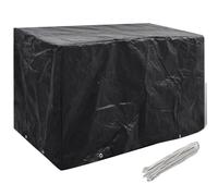 SKM Funda de Muebles de jardín 2 uds 8 Ojales 140x70x90 cm,Mobiliario,Accesorios para Muebles de jardín,Fundas para Muebles de jardín,Negro,1.2 kg,279128