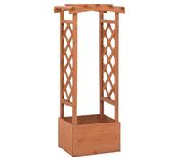 SKM Jardinera enrejada con Arco Madera de Abeto 49x39x117 cm,Casa y jardín,Jardín,Jardinería,Maceteros y jardineras,Marrón,4.95 kg,316391