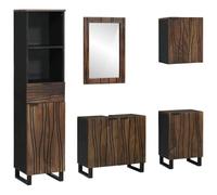 SKM Juego de Muebles de baño 5 pcs 38 x 33 x 160 cm,Mobiliario,Conjuntos de Muebles,Muebles de baño,70.05 kg,3310057