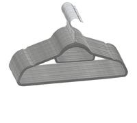 SKM Juego de Perchas de Ropa 20 uds Antideslizantes tercio Gris,Casa y jardín,Productos del hogar,Organización y Almacenamiento,Almacenamiento de Ropa y armarios,Perchas,Gris,1.8 kg,289917
