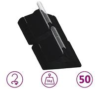 SKM Juego de Perchas Ropa 50 uds Antideslizantes tercio Negro,Casa y jardín,Productos del hogar,Organización y Almacenamiento,Almacenamiento de Ropa y armarios,Perchas,Negro,4.38 kg,289921
