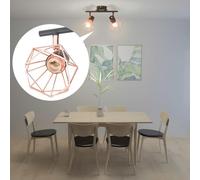 SKM Lámpara de Techo con 2 Bombillas LED de filamento 8 W,Casa y jardín,Iluminación,Iluminación de hogar y jardín,Apliques de Techo,Multicolor,0.7 kg,244394