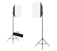 SKM Lámparas de Estudio Profesional 2 uds Acero Negro 40x60 cm,Cámaras y Objetivos,Fotografía,Iluminación y Estudio,Flashes e iluminaciones de Estudio,Negro,3.84 kg,190216
