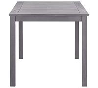 SKM Mesa de jardín Madera Maciza de Acacia Gris Lavado 140x80x74 cm,Mobiliario,Muebles de jardín,Mesas de jardín,Gris,18.2 kg,311849