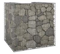 SKM Muro gaviones para contenedor Basura galvanizado 110x100x110 cm,Productos del hogar,Accesorios para contenedores de residuos,Soportes para contenedores de residuos,Plateado,24.55 kg,151298