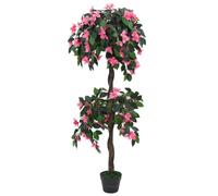 SKM Planta Artificial Azalea con Maceta 155 cm Verde y Rosa,Casa y jardín,Decoración,Flora Artificial,Verde,4.93 kg,245951