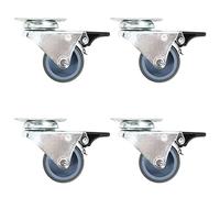 SKM Ruedas Dobles giratorias con Frenos Dobles 4 Unidades 50 mm,Economía e Industria,Manipulación de Materiales,1.37 kg,143439