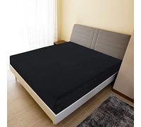 SKM Sábanas bajeras Jersey 2 uds algodón Negro 90x200 cm,Casa y jardín,Ropa de casa,Ropa de Cama,Sábanas,Negro,0.73 kg,136211