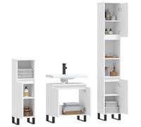 SKM Set de Muebles de baño 3 Piezas Madera contrachapada,Mobiliario,Conjuntos de Muebles,Muebles de baño,54.29 kg,3187797