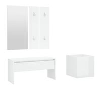 SKM Set de Muebles de recibidor Madera contrachapada Brillo,Mobiliario,Bancos,Bancos para recibidores y Almacenamiento,30.34 kg,3082059