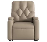 SKM Sillón reclinable Masaje pie Cuero Artificial Color Capuchino,Mobiliario,Sillas,Sillones,Marrón,27.65 kg,3204785