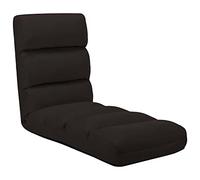 SKM Tumbona de Suelo Plegable de Cuero sintético marrón,Mobiliario,Sillas,Divanes,Marrón,10 kg,325247