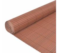 SKM Valla de jardín Doble Cara marrón 110x400 cm,Bricolaje,Vallas de jardín,Paneles de Vallas,Marrón,6.1 kg,317159