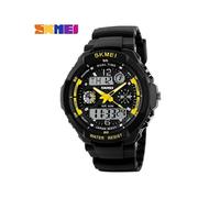 (Skmei amarillo) Nuevos relojes deportivos S Shock Fashion G para hombre, relojes digitales analógicos